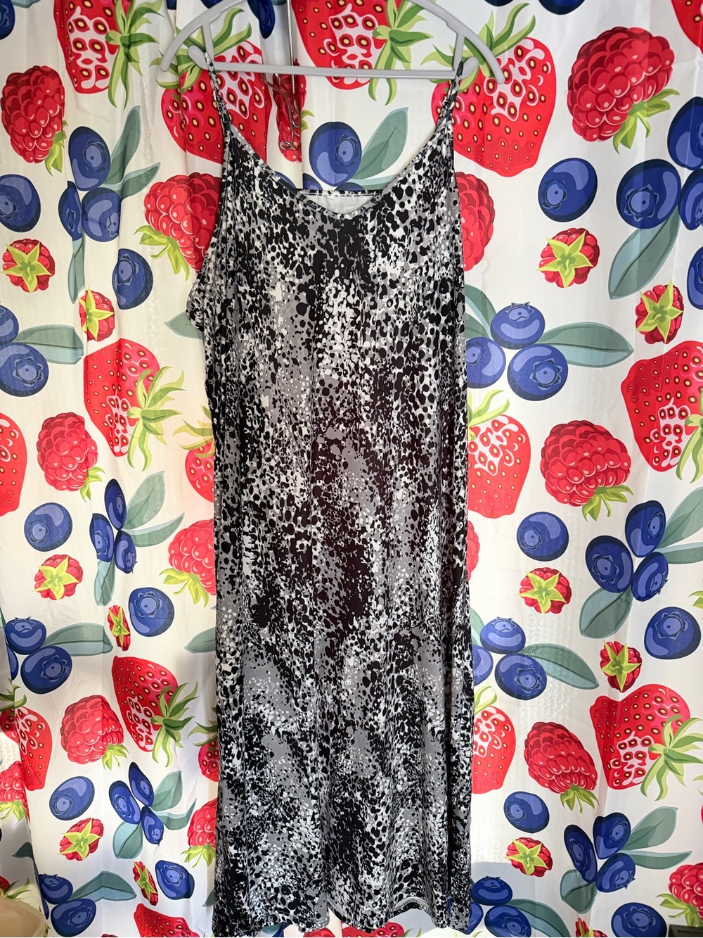 Black & White Speckled Slip Dress